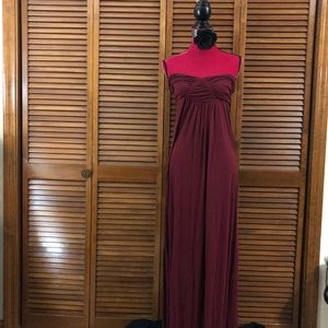 Burgundy maxi dress
